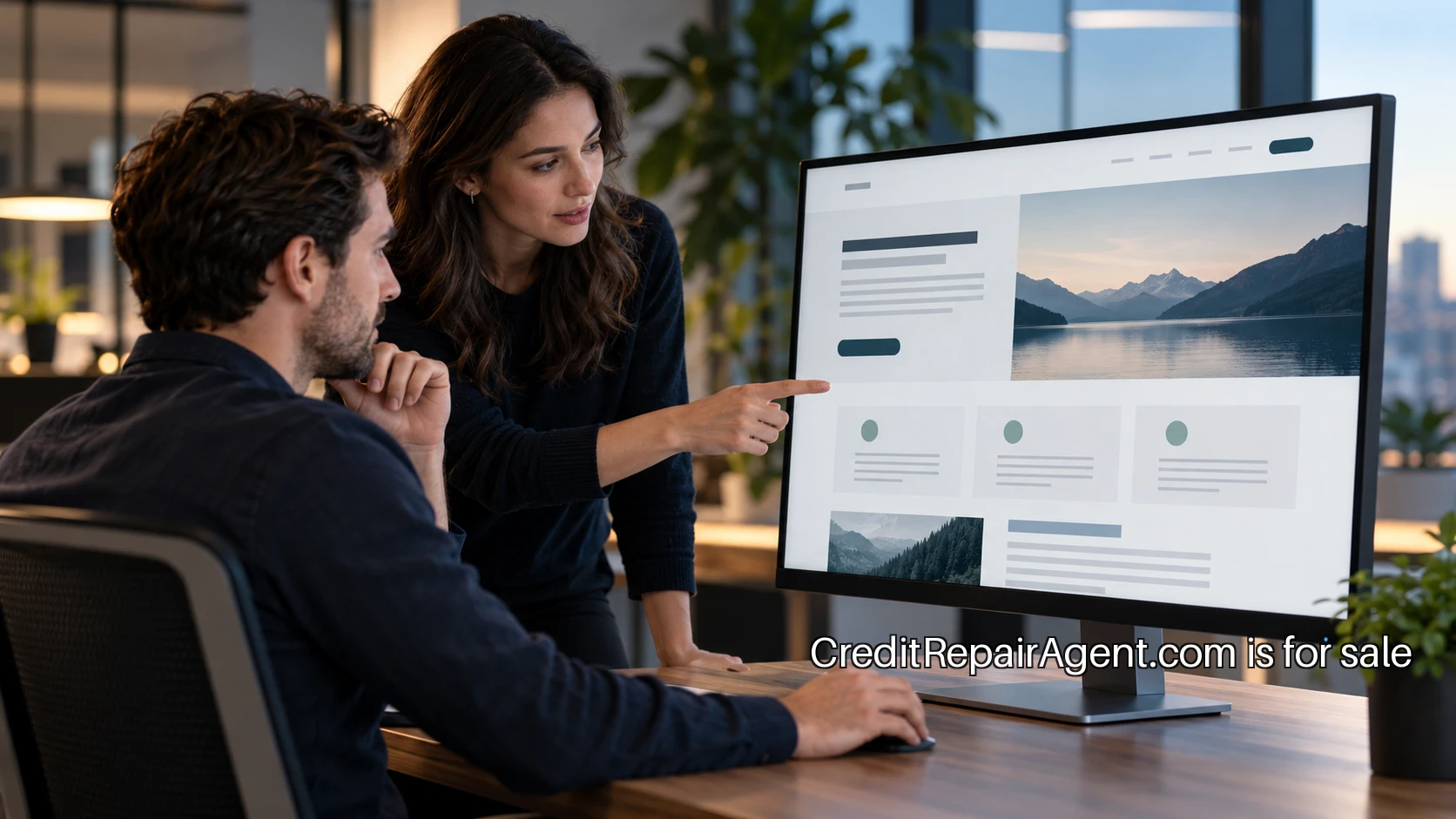 A service-page editor reviewing a desktop website